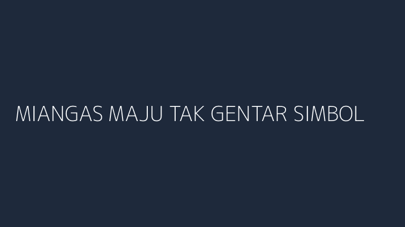 miangas maju tak gentar simbol kedaulatan atau panggung elit