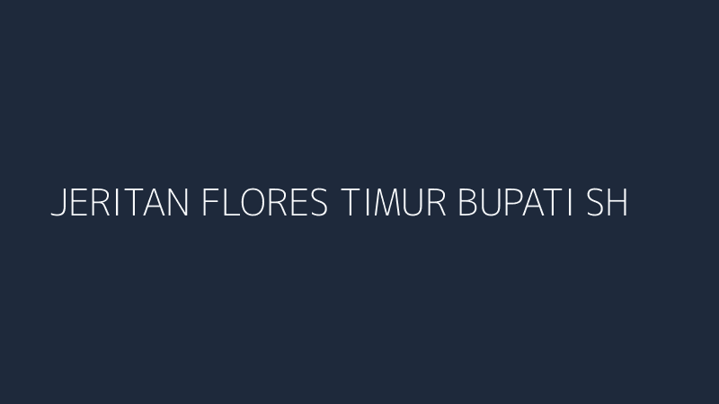 jeritan flores timur bupati sherly tjoanda pppk anggaran 2026